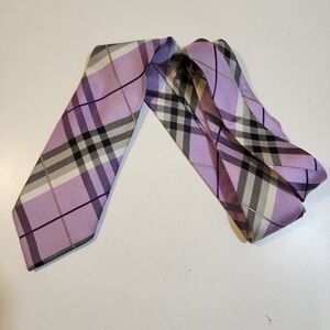 GEOFFREY BEENE plaid 100% Silk Men's Tie